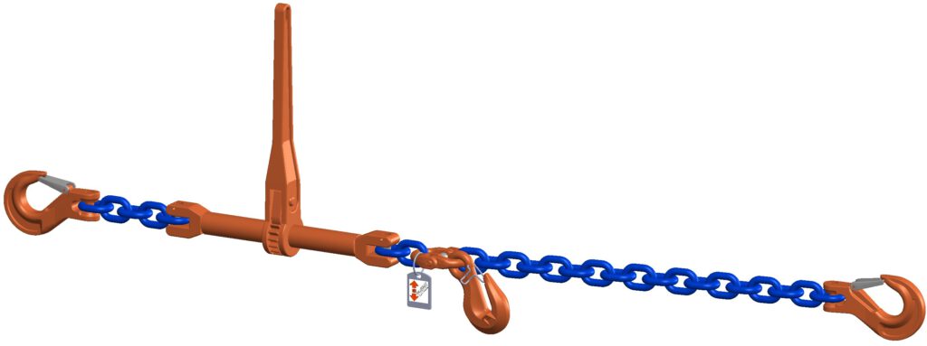 BLP3 Zurrkette 8mm 2m Verzinkt - Ratschenspanner Güteklasse 8 Für Ladungssicherung